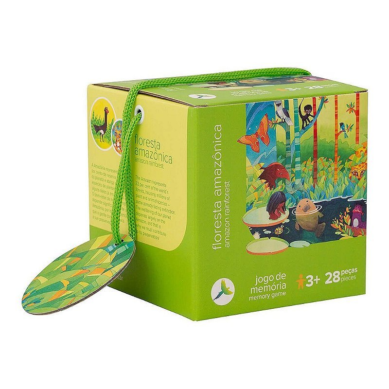 Jogo da Memória Floresta Amazônica da Araquarela com peças redondas grandes