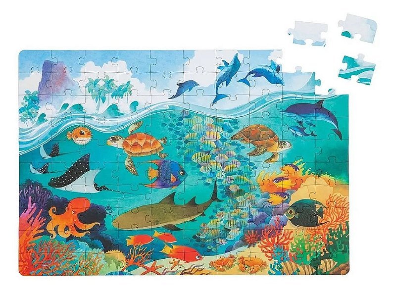 Quebra-cabeça Águas de Noronha da Araquarela com 100 peças